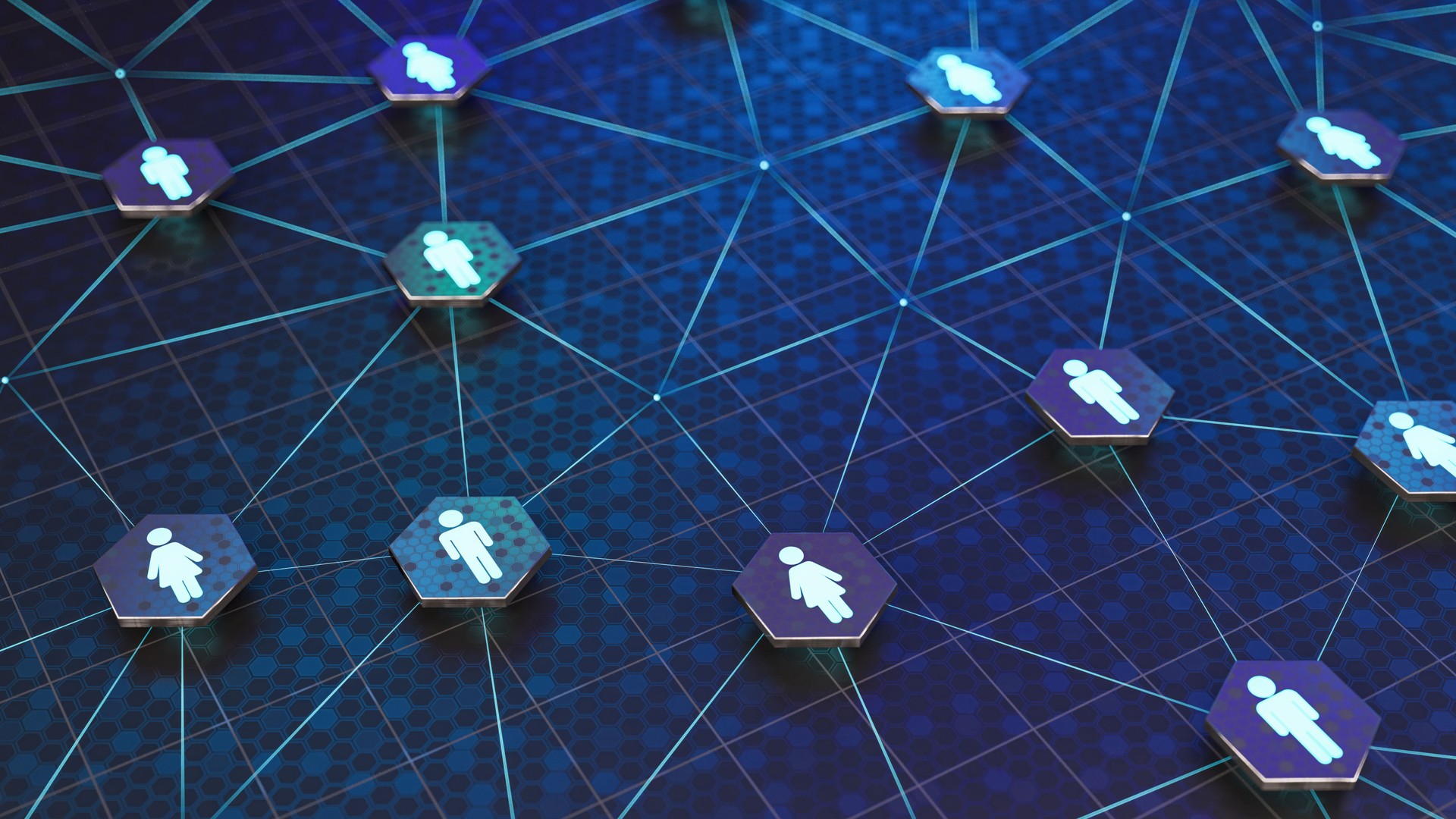 Hyper-connected Society by Connecting People icons